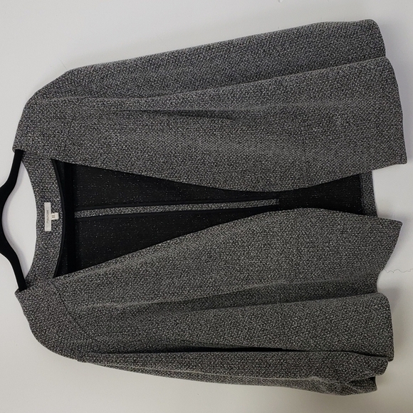 Maurices No Button Cardigan Jacket Black & White Peplum 3/4 Sleeve Plus 4 EUC - Picture 2 of 13